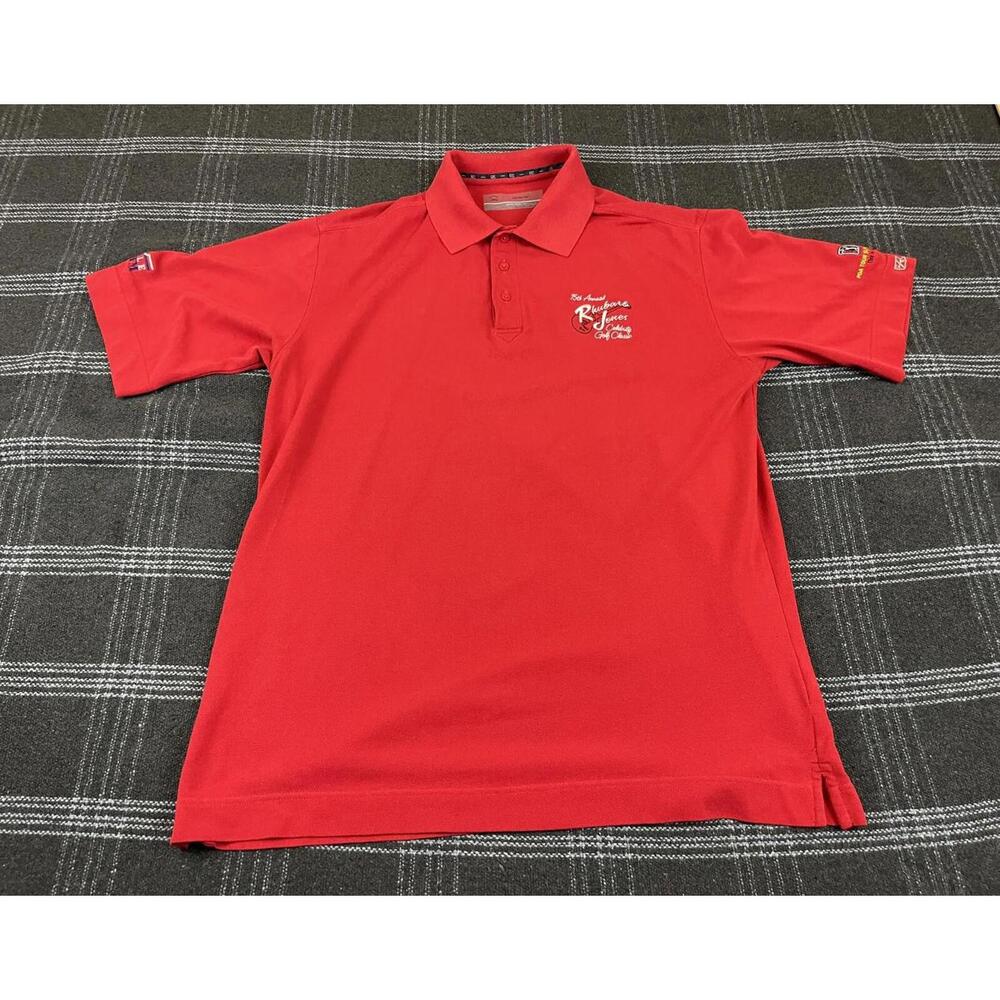 Cutter & Buck Mens Celebrity Golf Classic Shirt Large DryTec Polo Red